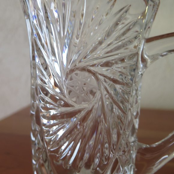 Yugoslavian Crystal Clear 24% Lead Crystal Pitcher - Picture 4 of 9
